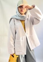 پالتو کوتاه طوسی مدل تیلدا - Image 3